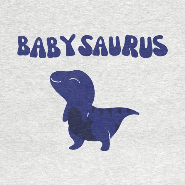 Babysaurus groovy dino dark blue by ShortRoundRun